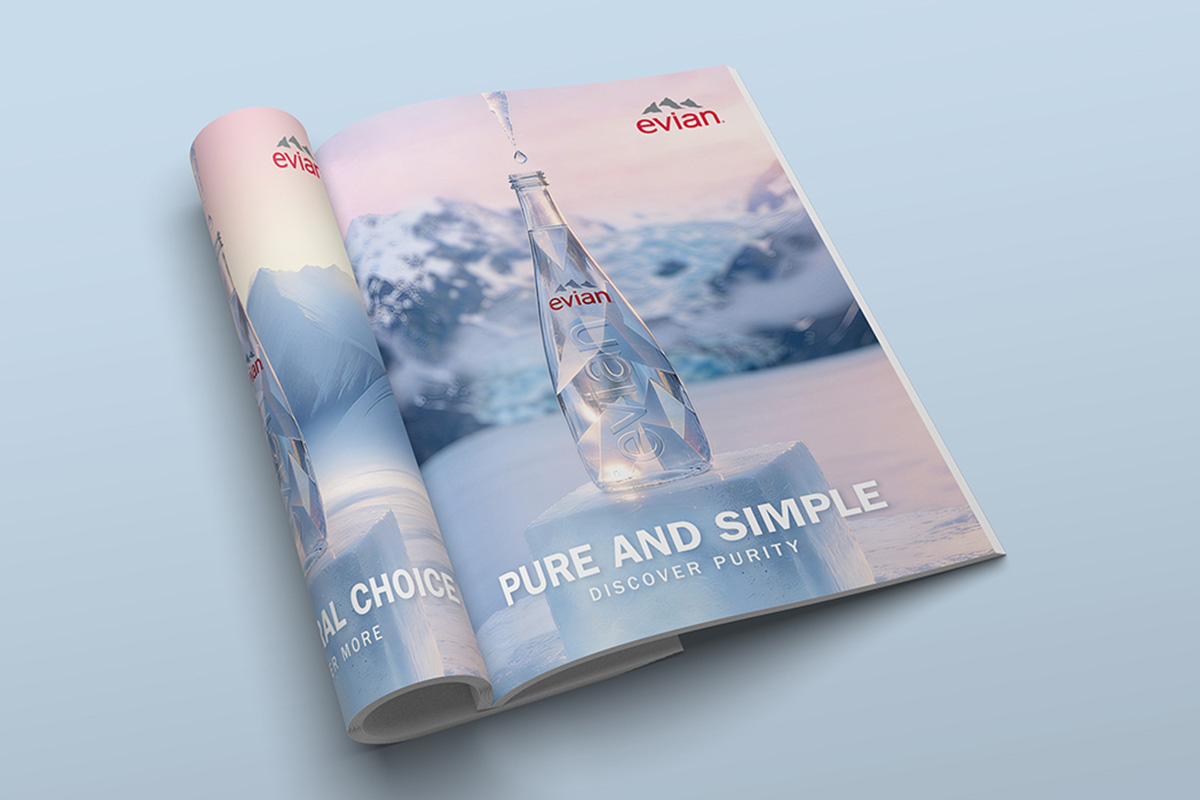 evian magazine advertising