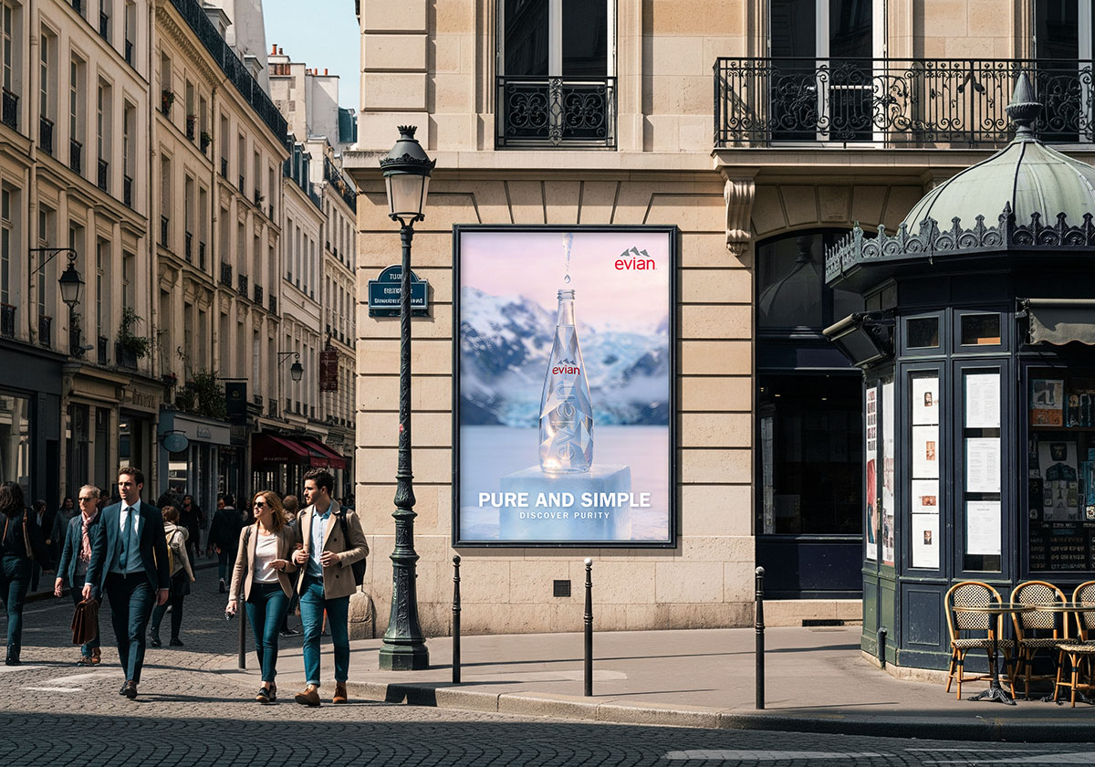 evian outdoor advertising