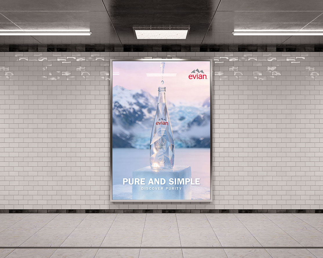 evian subway advertising