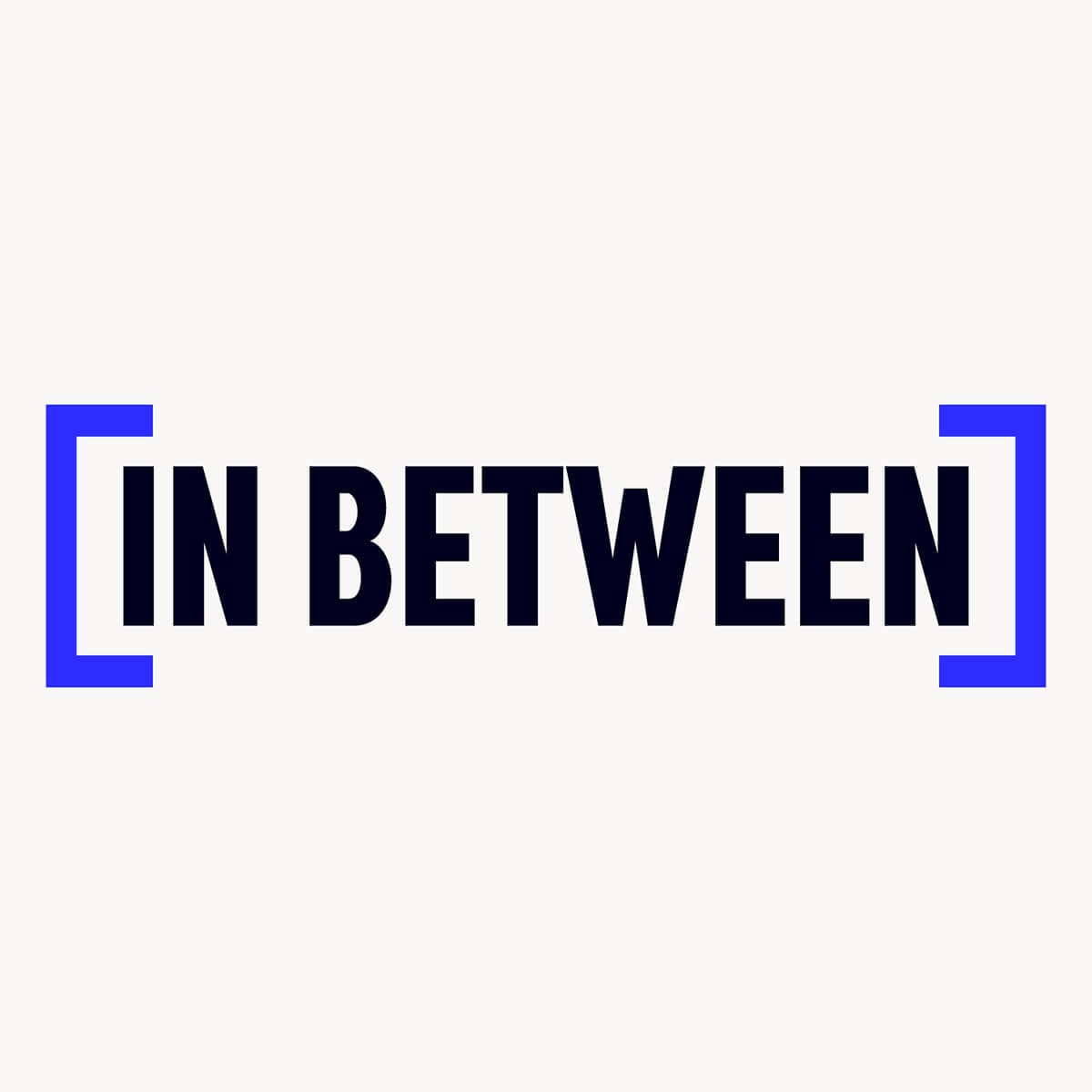 In Between logo system variation and visual identity presentation