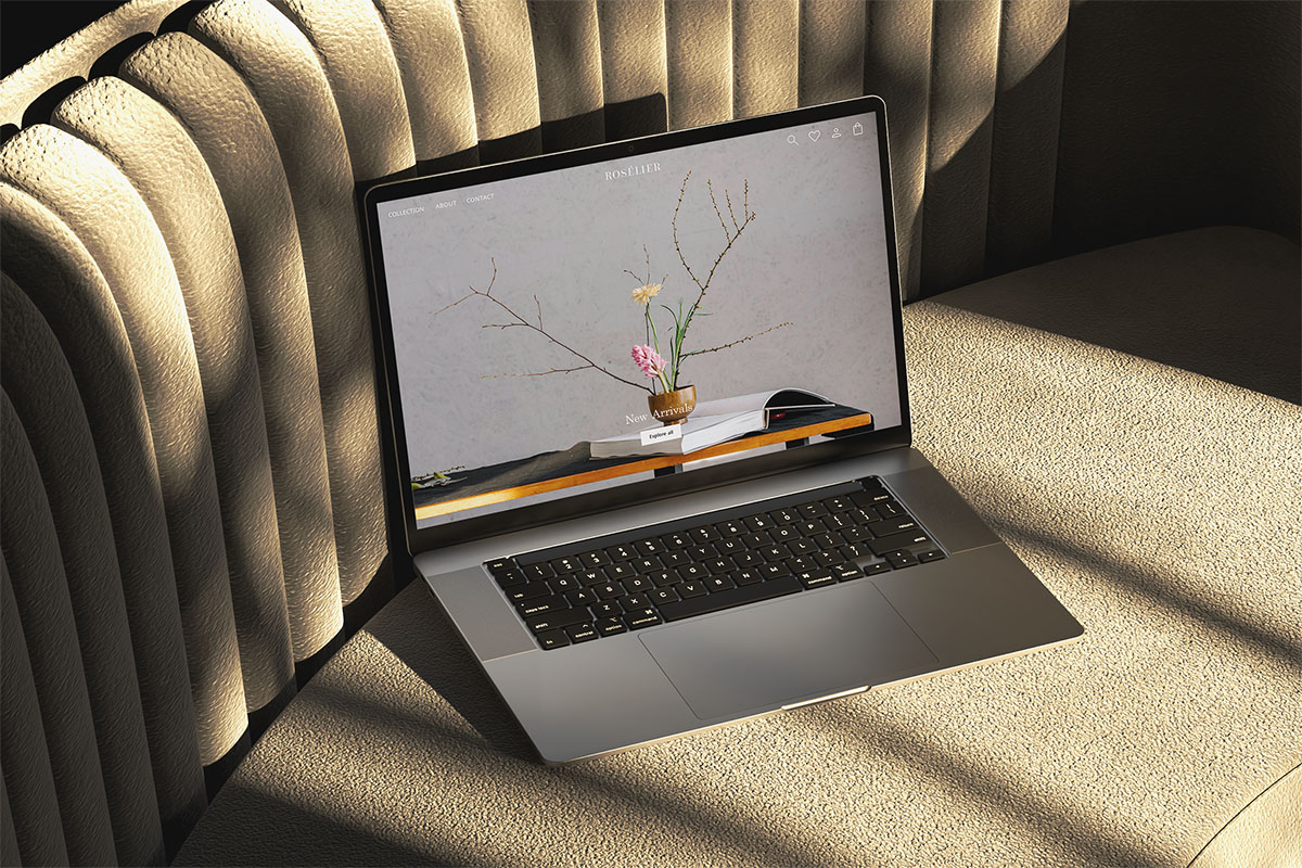 roselier website design mockup