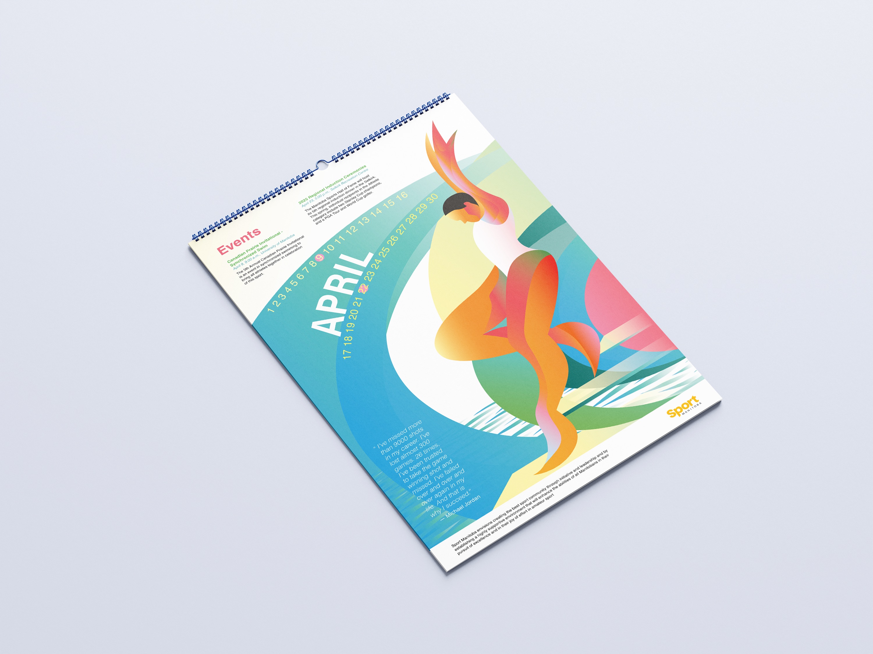 Sport Manitoba Calendar mockup