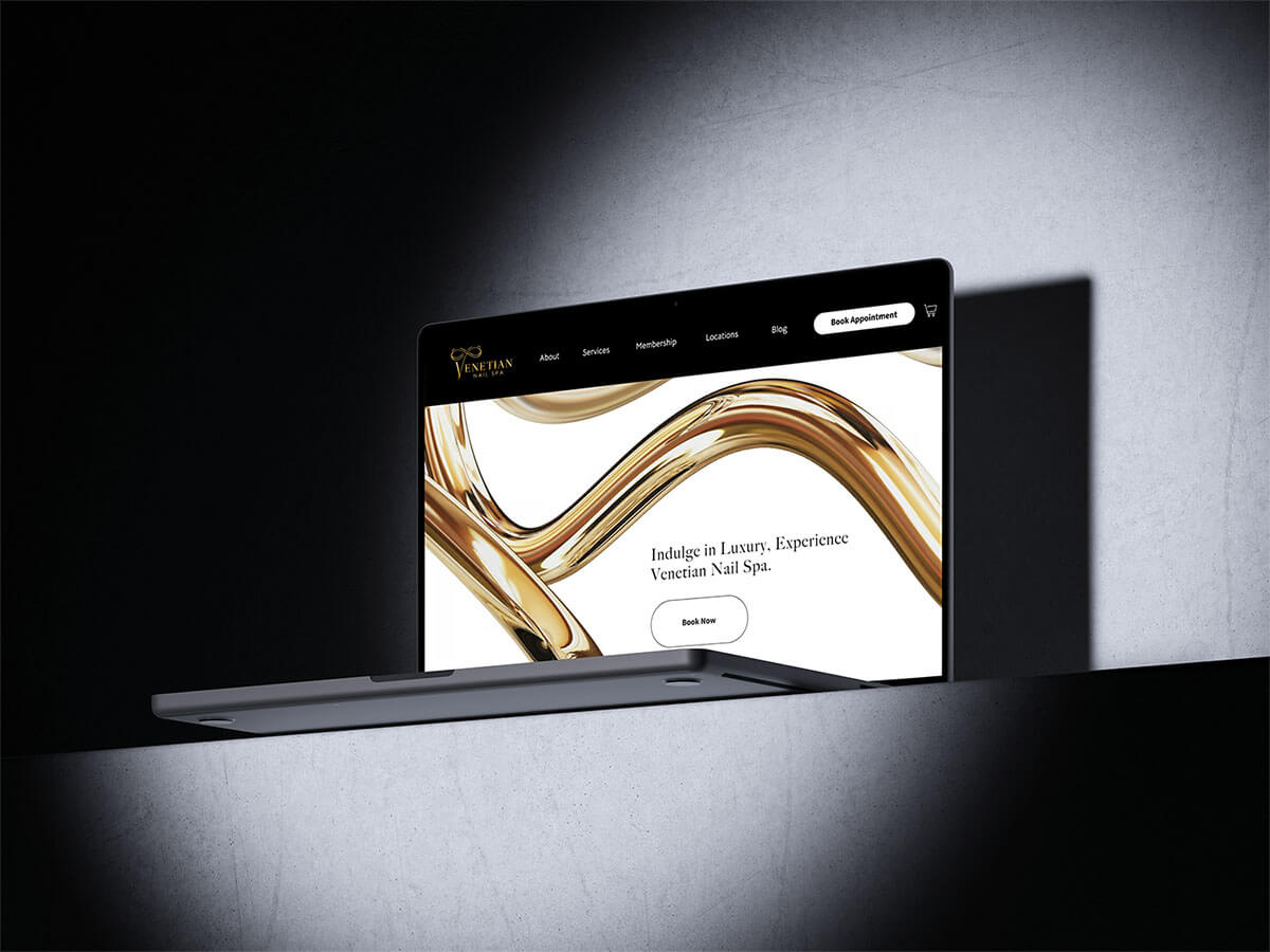 Venetian Nail Spa website design preview