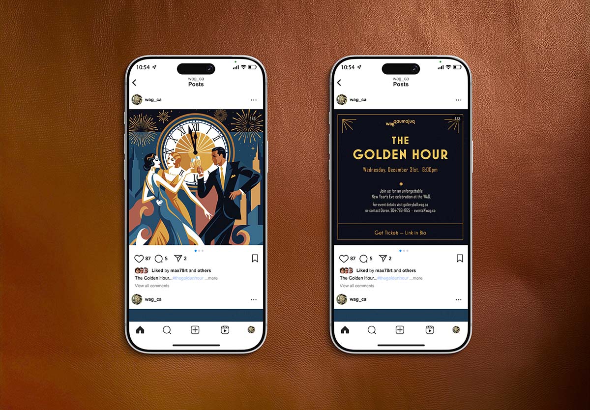 wag Invitation cards instagram poster mockup
